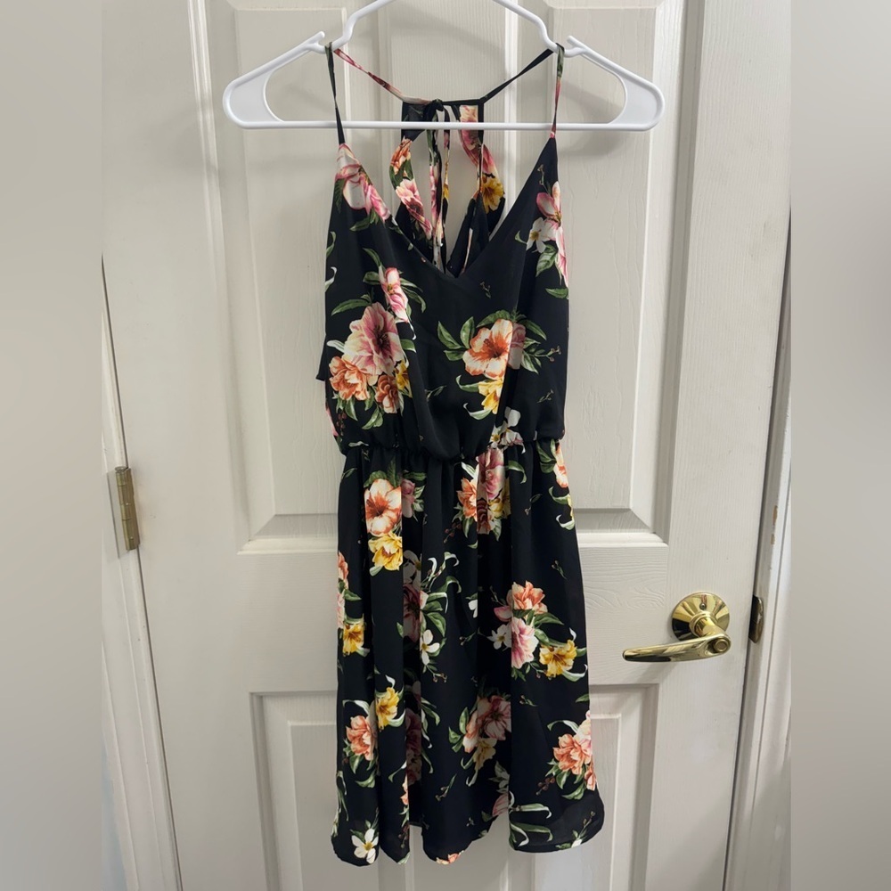 Lush floral Ruffled v neck Sundress